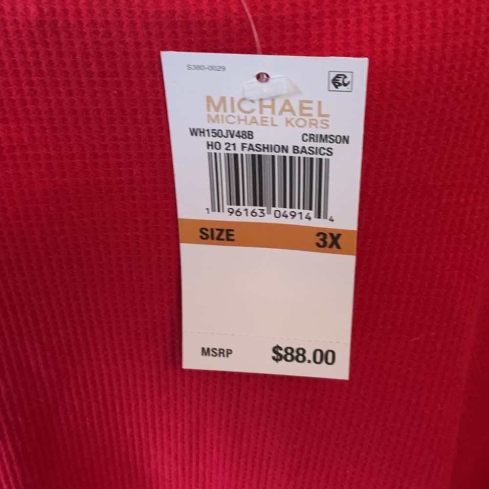 Michael Kors Crimson Cold Shoulder Top - Picture 6 of 9